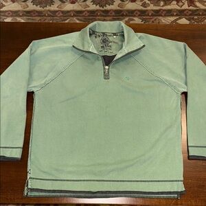 Fat Face Green Quarter-Zip Sweatshirt Men's